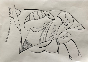 Œuvre contemporaine nommée « l'oiseau imaginaire », Réalisée par MATHON