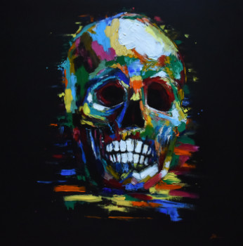 Œuvre contemporaine nommée « Color skull II », Réalisée par JACQUES ROCHET