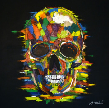 Œuvre contemporaine nommée « Color skull », Réalisée par JACQUES ROCHET