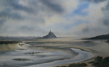 Œuvre contemporaine nommée « Mont St Michel », Réalisée par VAL.H