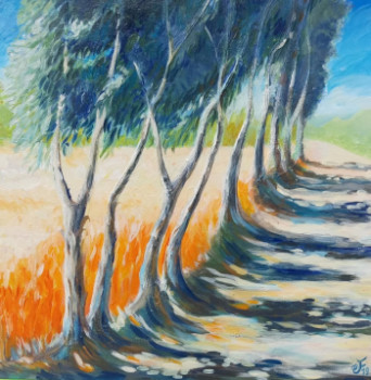 Œuvre contemporaine nommée « L'allée aux eucalyptus », Réalisée par CHRISTEL FRéON