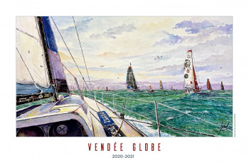 Œuvre contemporaine nommée « Vendée Globe 2020-2021 », Réalisée par JP-ARTISTE