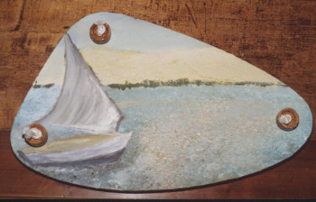 Œuvre contemporaine nommée « Felouque sur le Nil (Egypte) », Réalisée par GUY  ROMEDENNE