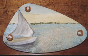 Œuvre contemporaine nommée « Felouque sur le Nil (Egypte) », Réalisée par GUY ROMEDENNE