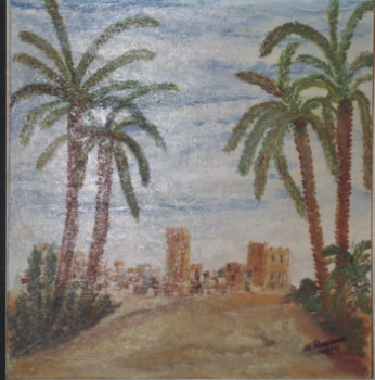 Œuvre contemporaine nommée « Village du Sud Marocain », Réalisée par GUY  ROMEDENNE