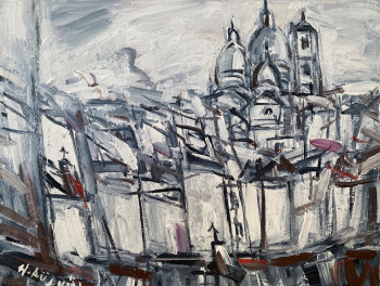 Œuvre contemporaine nommée « Toits de Paris 2020 », Réalisée par AUGUIN