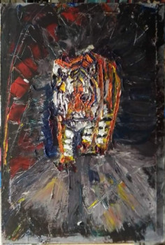 Œuvre contemporaine nommée « Le Tigre », Réalisée par LAURENCE SAUVIGNON