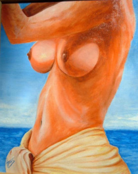Œuvre contemporaine nommée « 16 Le Sari Blond », Réalisée par JEAN-CLAUDE HOSXE-VAILLANT