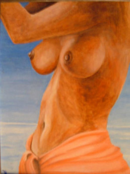 Œuvre contemporaine nommée « 16 Le Sari Orange », Réalisée par JEAN-CLAUDE HOSXE-VAILLANT