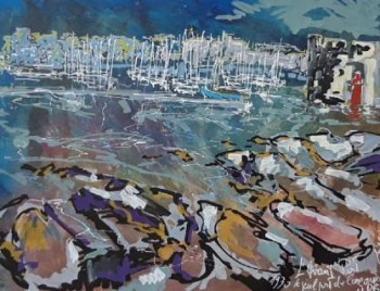 Œuvre contemporaine nommée « AVANT  PORT DE CONCARNEAU », Réalisée par MARIE-PIERRE ESTEVE