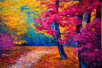 Œuvre contemporaine nommée « Forêt colorée », Réalisée par ARTISTACTIF