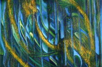 Œuvre contemporaine nommée « Forêt bleue », Réalisée par CAVATORE GUI