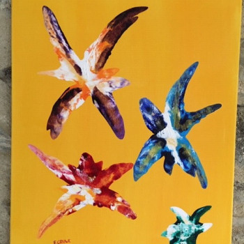 Œuvre contemporaine nommée « jaunefloralies », Réalisée par FABRICE GRUWE