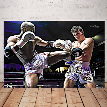Œuvre contemporaine nommée « Photo de Boxeur, Imprimée sur Plexiglas, unebellephoto.com 1 », Réalisée par FAROUK