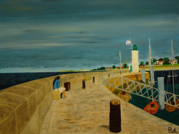 Œuvre contemporaine nommée « La jetée nord du port de La Flotte », Réalisée par PICH