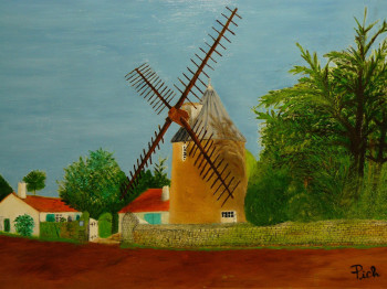 Œuvre contemporaine nommée « Le moulin de bellerre au Morinand », Réalisée par PICH