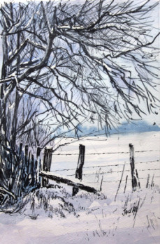 Œuvre contemporaine nommée « NEIGE DU MATIN », Réalisée par JOUAN