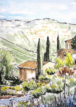 Œuvre contemporaine nommée « REGION BORMES LES MIMOSAS », Réalisée par JOUAN