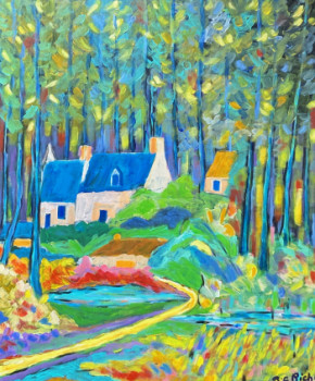 Œuvre contemporaine nommée « La petite maison dans la forêt », Réalisée par ALAIN-CHARLES RICHER