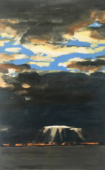 Œuvre contemporaine nommée « SOIREE DANS LE GOLFE », Réalisée par BRU