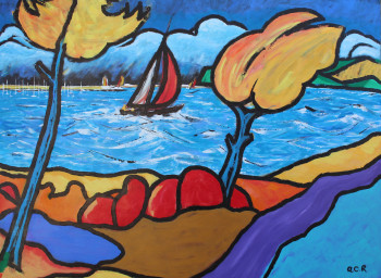 Œuvre contemporaine nommée « Gros temps », Réalisée par ALAIN-CHARLES RICHER