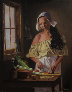 Œuvre contemporaine nommée « La ménagère », Réalisée par REBER KAROL