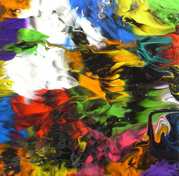 Œuvre contemporaine nommée « Pich ' magic abstract art 151 », Réalisée par PICH