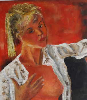 Œuvre contemporaine nommée « JEUNE FILLE BLONDE », Réalisée par MARCEL GEORGES