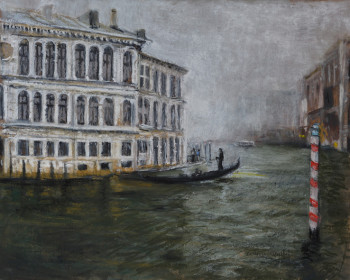 Œuvre contemporaine nommée « le grand canal », Réalisée par CORINNE QUIBEL