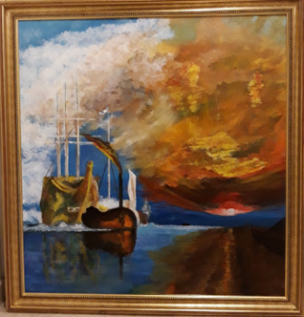 Œuvre contemporaine nommée « LE TEMERAIRE », Réalisée par MARCEL GEORGES