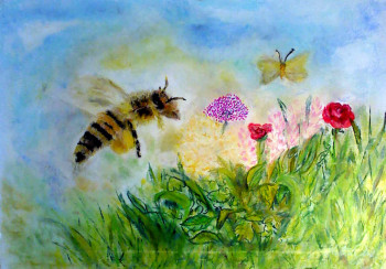 Œuvre contemporaine nommée « Bee Polanizer », Réalisée par MITRA SHAHKAR