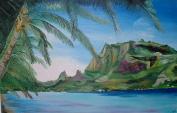 Œuvre contemporaine nommée « MOOREA - BAIE DE COOK », Réalisée par QUEM