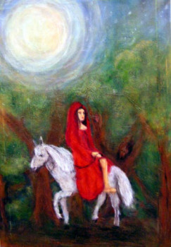 Œuvre contemporaine nommée « La grande au chaperon rouge. », Réalisée par MITRA SHAHKAR