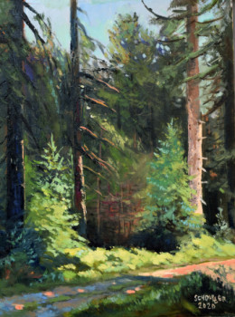 Œuvre contemporaine nommée « Chemin de forêt », Réalisée par ROBERT SCHOULER