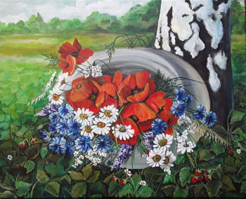 Œuvre contemporaine nommée « Fleurs de printemps », Réalisée par ALEKSANDRA