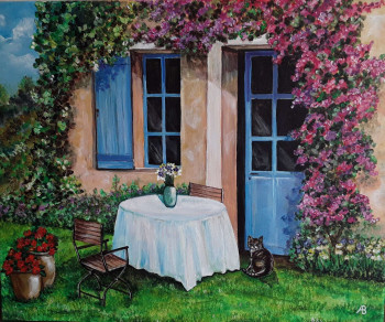 Œuvre contemporaine nommée « maison provençale », Réalisée par ALEKSANDRA