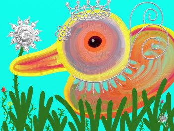 Œuvre contemporaine nommée « Royal Duck », Réalisée par CATHERINE ANGELKOLOR