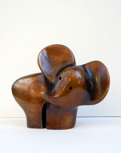 Œuvre contemporaine nommée « L'éléphanteau », Réalisée par PIERRE CONTENT