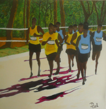 Œuvre contemporaine nommée « Les marathoniens de Paris 2 », Réalisée par PICH