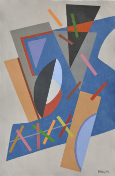 Œuvre contemporaine nommée « composition N°1235 », Réalisée par BAUGIER