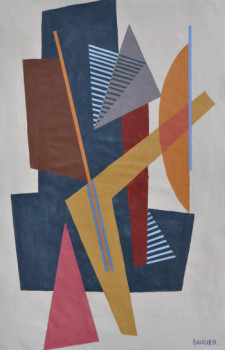 Œuvre contemporaine nommée « composition N°1236 », Réalisée par BAUGIER