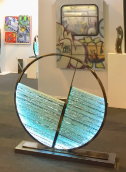 Œuvre contemporaine nommée « Cercle des lumières », Réalisée par SABINE MAîTRE