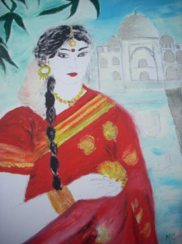 Œuvre contemporaine nommée « INDIAN WOMAN », Réalisée par LODYA