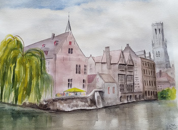 Œuvre contemporaine nommée « Bruges », Réalisée par JACQUES MASCLET