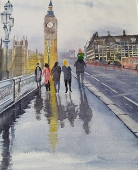 Œuvre contemporaine nommée « Londres », Réalisée par JACQUES MASCLET