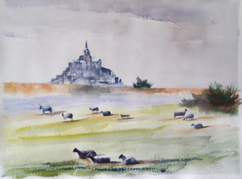 Œuvre contemporaine nommée « Mont saint Michel », Réalisée par JACQUES MASCLET