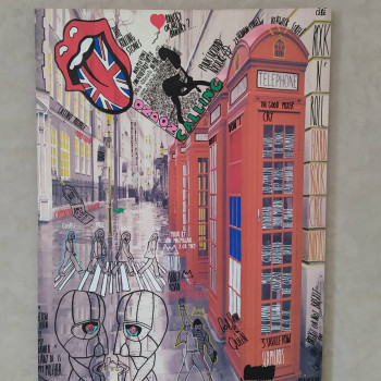 Œuvre contemporaine nommée « Rock at London », Réalisée par CéBé