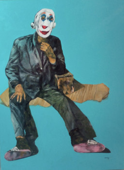 Œuvre contemporaine nommée « Pauvre Joker », Réalisée par AZZEDDIN DOUKKARI