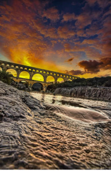 Œuvre contemporaine nommée « Pont du Gard », Réalisée par PHOT'GRAPHIE