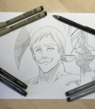 Œuvre contemporaine nommée « Escanor/Seven Deadly Sins », Réalisée par WIWIDRAWING